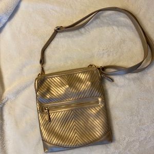 Metallic Gold crossbody purse by PurseN